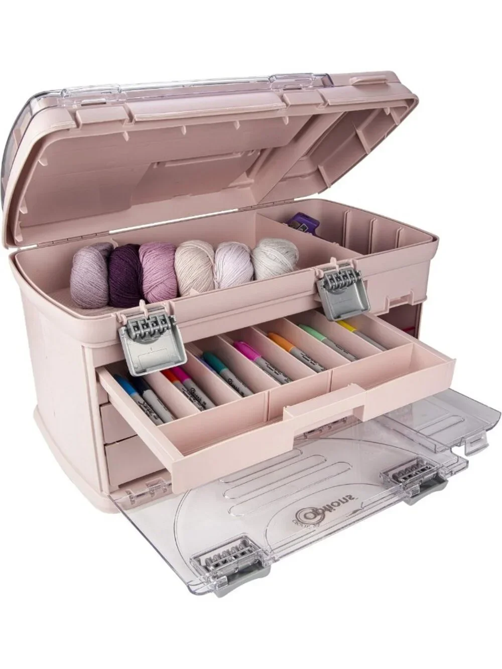 Large 3-Drawer Organizer with 2 Small Utility Stows for Crafts, Jewelry & More